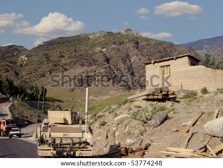 View of Police Checkpoint in South-Eastern Afghanistan