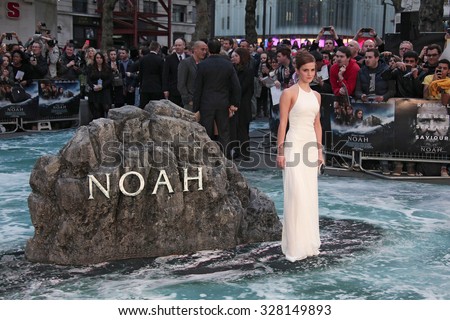 Emma Watson attends the UK premiere of \'Noah\' at Odeon Leicester Square on March 31, 2014 in London, England.