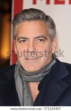 George Clooney attends \'the monuments men\' UK film premiere held at Odeon cinema in Leicester square in London UK on 11 February 2014