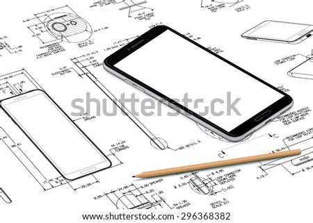 Technical cad documentation architectural background