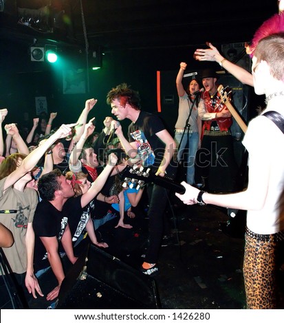 Young crowd at a punk rock show