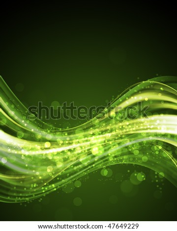 abstract  green waves  background