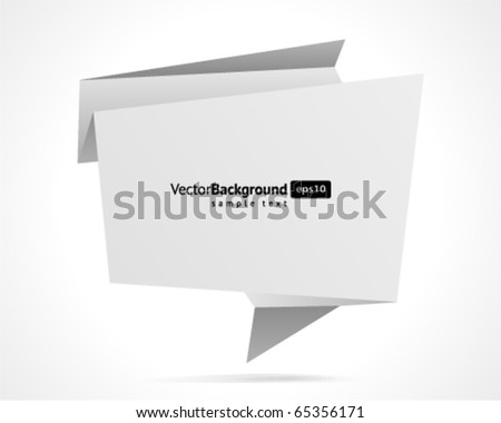 Abstract origami speech bubble vector background Abstract origami speech bubble vector background