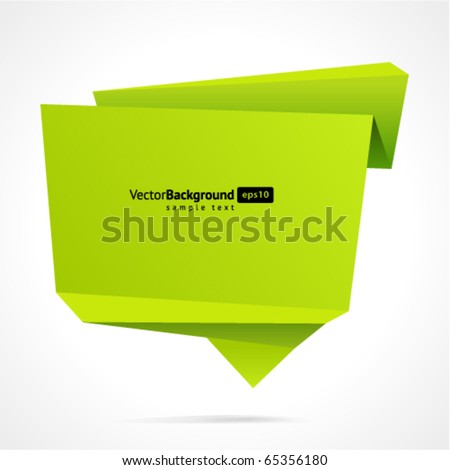 Abstract origami speech bubble vector background Abstract origami speech bubble vector background