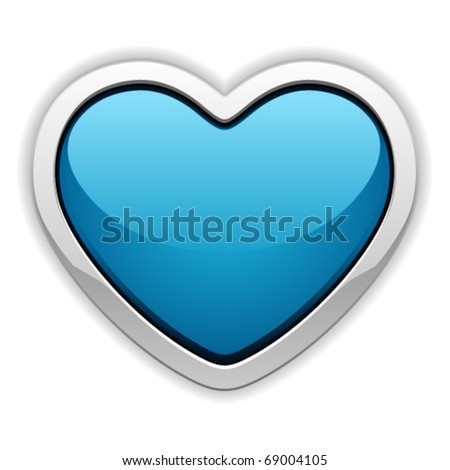 stock vector Blue heart Valentine's day vector illustration