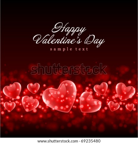 stock vector Valentine's day or Wedding vector background with hearts