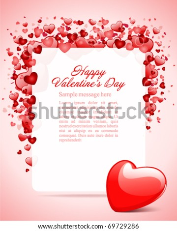 stock vector Valentine 39s day or Wedding vector background card with heart