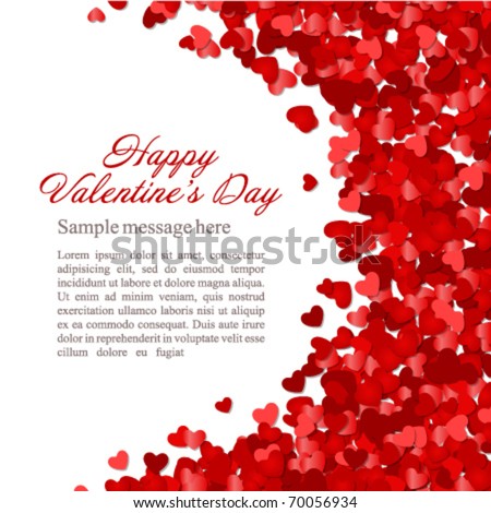 stock vector Red hearts confetti Valentine's day or Wedding vector 
