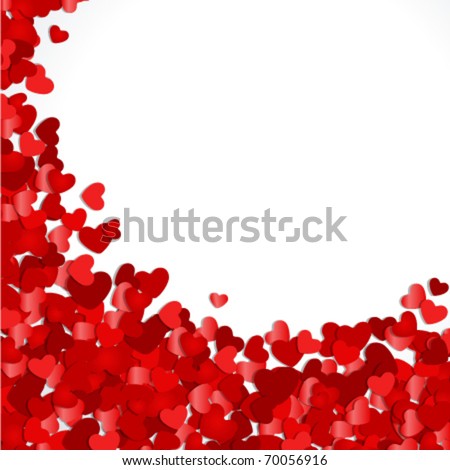 stock vector Red hearts confetti Valentine's day or Wedding vector 