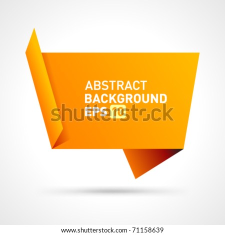 Abstract origami speech bubble vector background Abstract origami speech bubble vector background