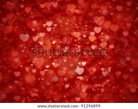 Shiny hearts bokeh light Valentine's day background Shiny hearts bokeh light Valentine's day background