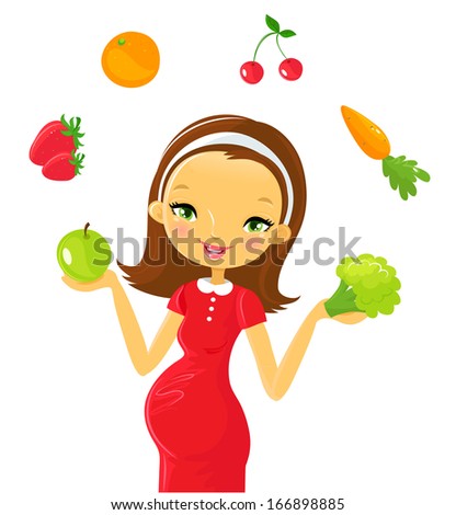 Pregnancy: Healthy Food 2 Stock Vector Illustration 166898885 ...