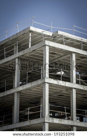 building construction, concrete beams