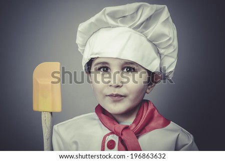 baker child dress funny chef, cooking utensils