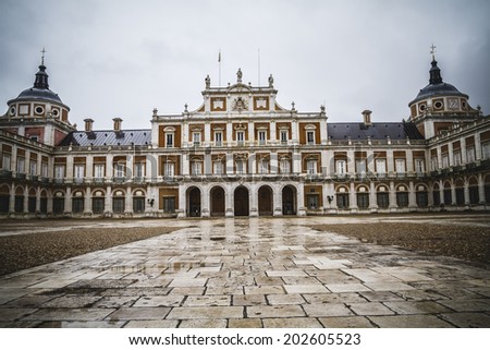 King.Palace of Aranjuez, Madrid, Spain, is one of the residences of the Spanish Royal Family