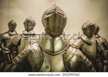 Antique Medieval iron armor, Spanish armada