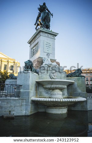 oldest street in the capital of Spain, the city of Madrid, its architecture and art