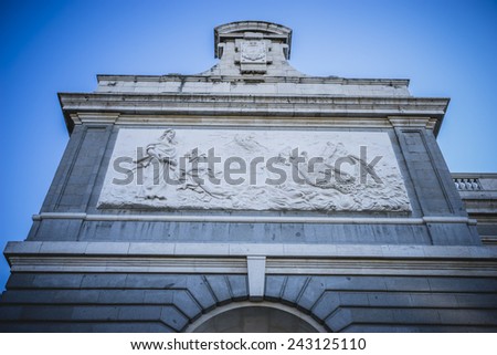 Relief, Almudena Cathedral, located in the area of the Habsburgs, classical architecture