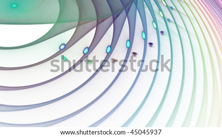 Abstract colorful waves and random circles, background
