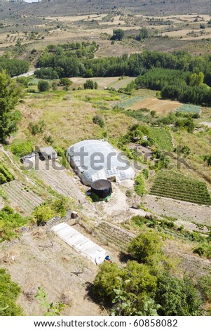 Cultivated land in a rural landscape, Brihuega, Spain