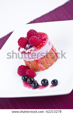 Strawberry and blackberry cake