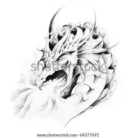 stock photo : Sketch of tattoo