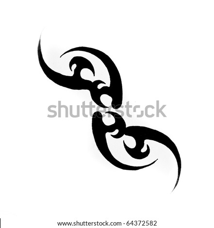 stock photo Sketch of a tattoo art tribal design