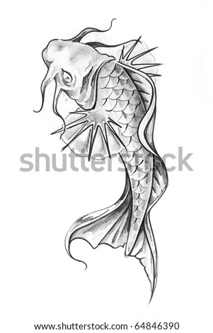 goldfish tattoo. of tattoo art, goldfish