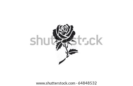 tribal and flower design tattoos. stock photo : Sketch of tattoo art, flower with tribal design