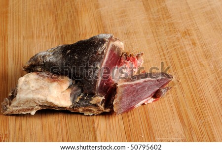 salt meat also known as dry meat delicacy in northern Sweden