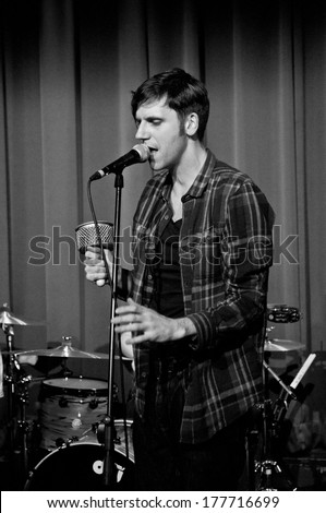 READING - APRIL 27, 2013: Quiet Quiet Band perform at South Street Arts Centre in Reading, UK on April 27, 2013. Are You Listening? is a new one day multivenue music festival supporting Reading Mencap
