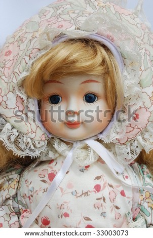 Portrait of a retro porcelain doll