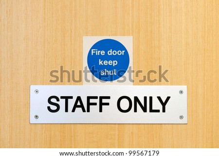 staff only door