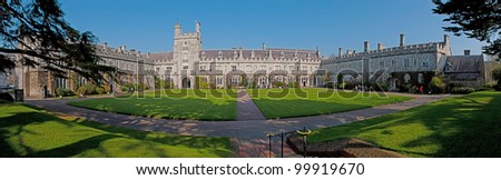 CORK, IRELAND - MARCH 26: students attending University at the Main Quadrangle on March 26, 2012 in Cork, Ireland. UCC was named Irish University of the year by The Sunday Times in 2003, 2005 and 2011
