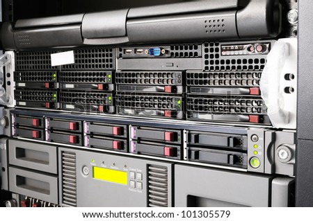 Rack mounted equipment, system storage and servers
