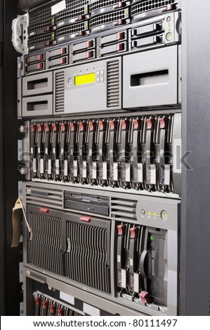 Rack mounted system storage and servers