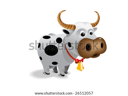 funny cows. stock vector : funny cow