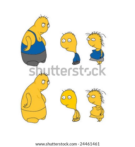 funny family pictures. stock vector : funny family