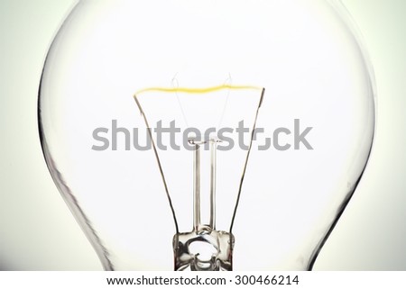 Light bulb with white light â?? close up