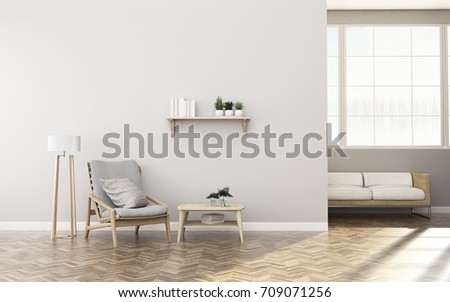 Comfort space in office. Living room interior. -3d rendering