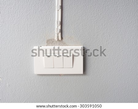 Electrical white rocker light switch