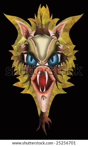 stock photo tattoo banner style design of a dragon like mythical 