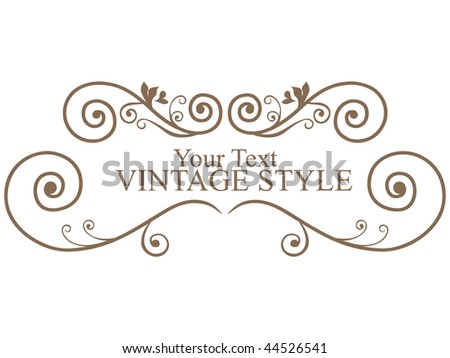 Logo Design Vintage on Vintage Retro Frame For Design Stock Photo 44526541   Shutterstock