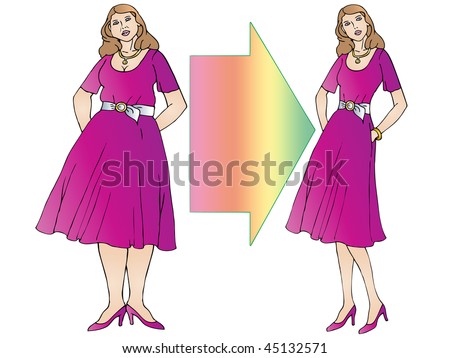 weight loss before and after. stock photo : Before and after