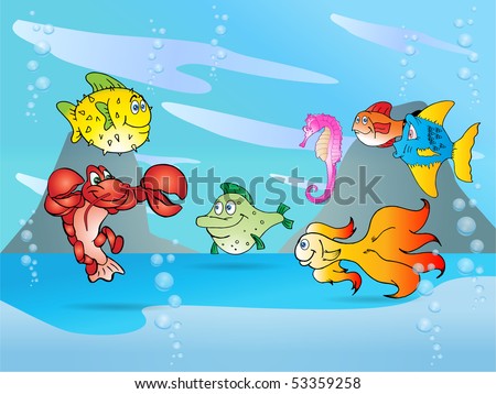 Blue Sea Creatures