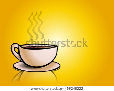 an illustration view of nice warm coffee cup
