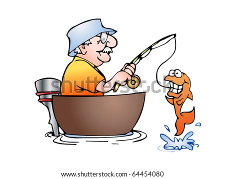 clip art fishing boat. an old man fishing on oat