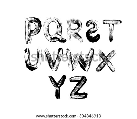 Alphabet letters uppercase Part 2 Imprints of letters Vector alphabet Hand drawn letters Letters of the alphabet written with a dry paint brush Alphabet letters uppercase Part 2 Imprints of letters Vector alphabet Hand drawn letters Letters of the alphabet written with a dry paint brush