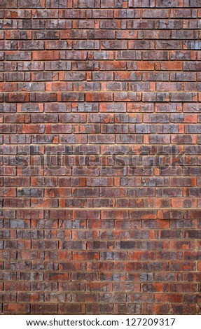 Manufactured red Faux used brick wall