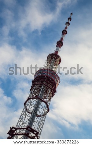 Tower to transmit radio and television signals. TV tower , radio tower